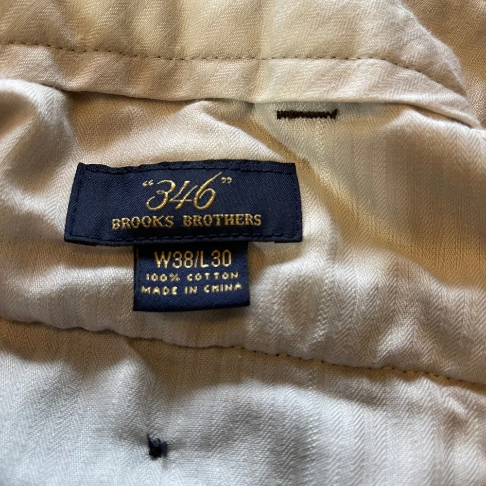 Brooks Brothers 346 Mens Brown Corduroy‎ Pants Flat Front Cotton 38x30